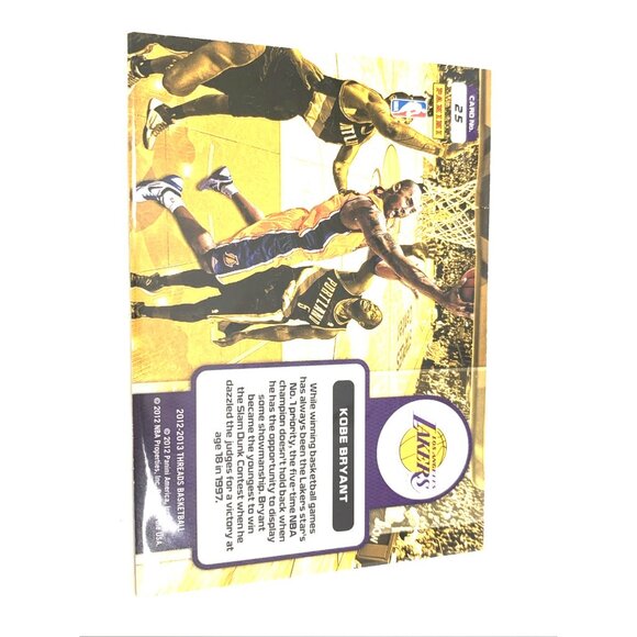 Kobe Bryant Basketball Card #25 Los Angeles Lakers 2012-13 NBA Panini Threads - Picture 2 of 5